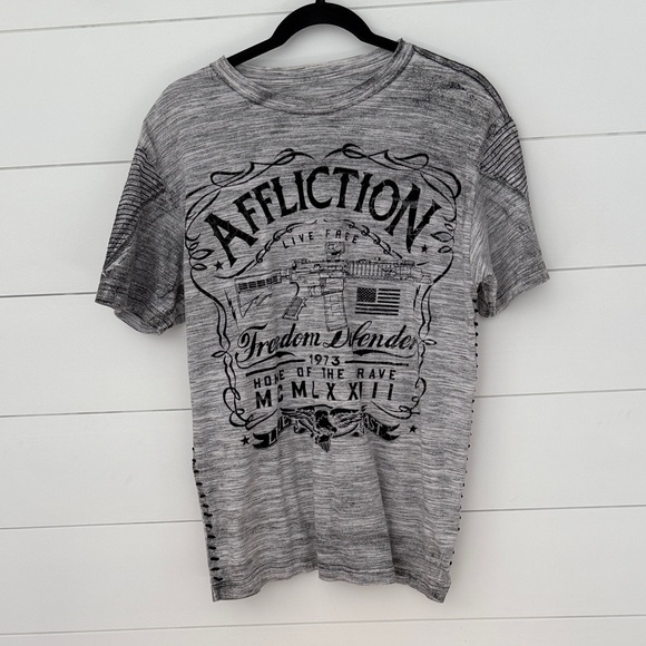 Affliction Other - Affliction Black and Gray Graphic Tee